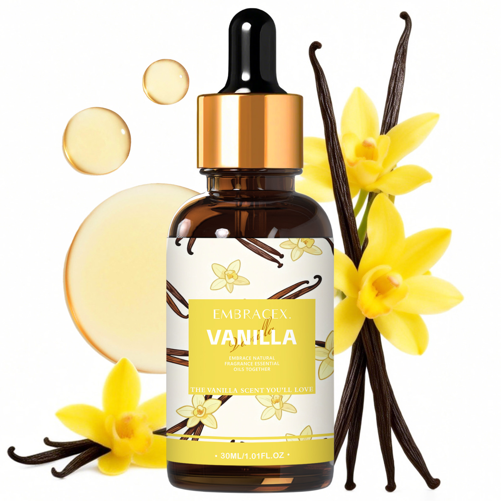 Perfume Fragrance Diffuser - 30ml Vanilya Esansiyel Yağları Difüzörler İçin