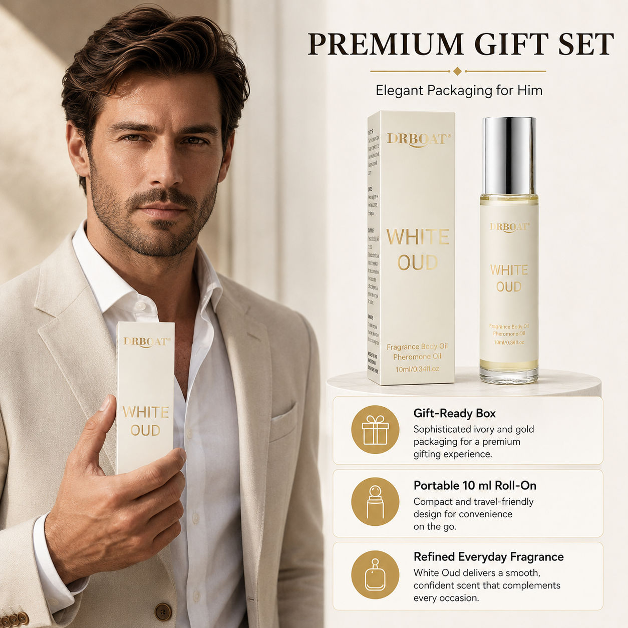 Perfume Fragrance Tous - Erkekler için Roll-on Parfüm Yağı, Taze